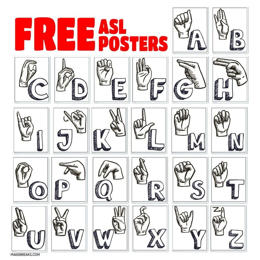 Basic Sign Language Asl Flash Cards Free Printable - Printable intended for Basic Sign Language Asl Flash Cards Free Printable