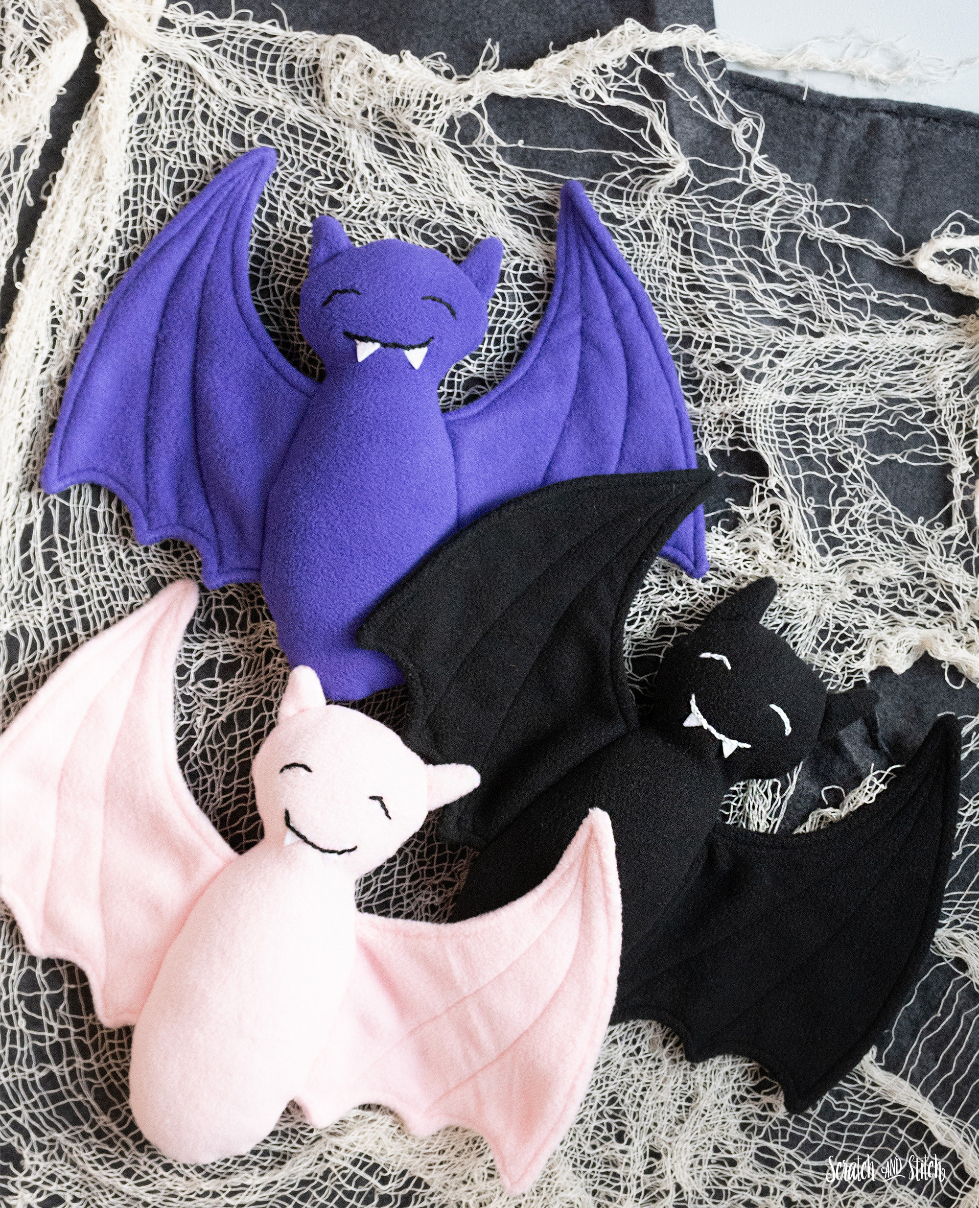 Bat Plush Sewing Pattern | Scratch And Stitch in Free Printable Bat Sewing Pattern