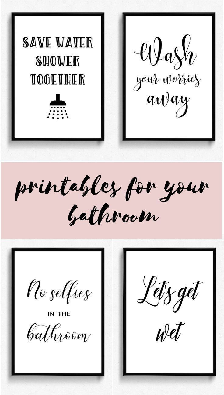 Bathroom Printables, Bathroom Printable Decor, Funny Bathroom regarding Free Bathroom Quotes Printables
