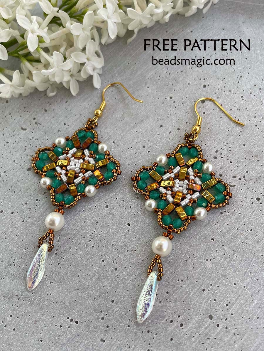 Beads Magic - Free Beading Patterns, Tutorials, Step-By-Step within Free Printable Beaded Earring Patterns