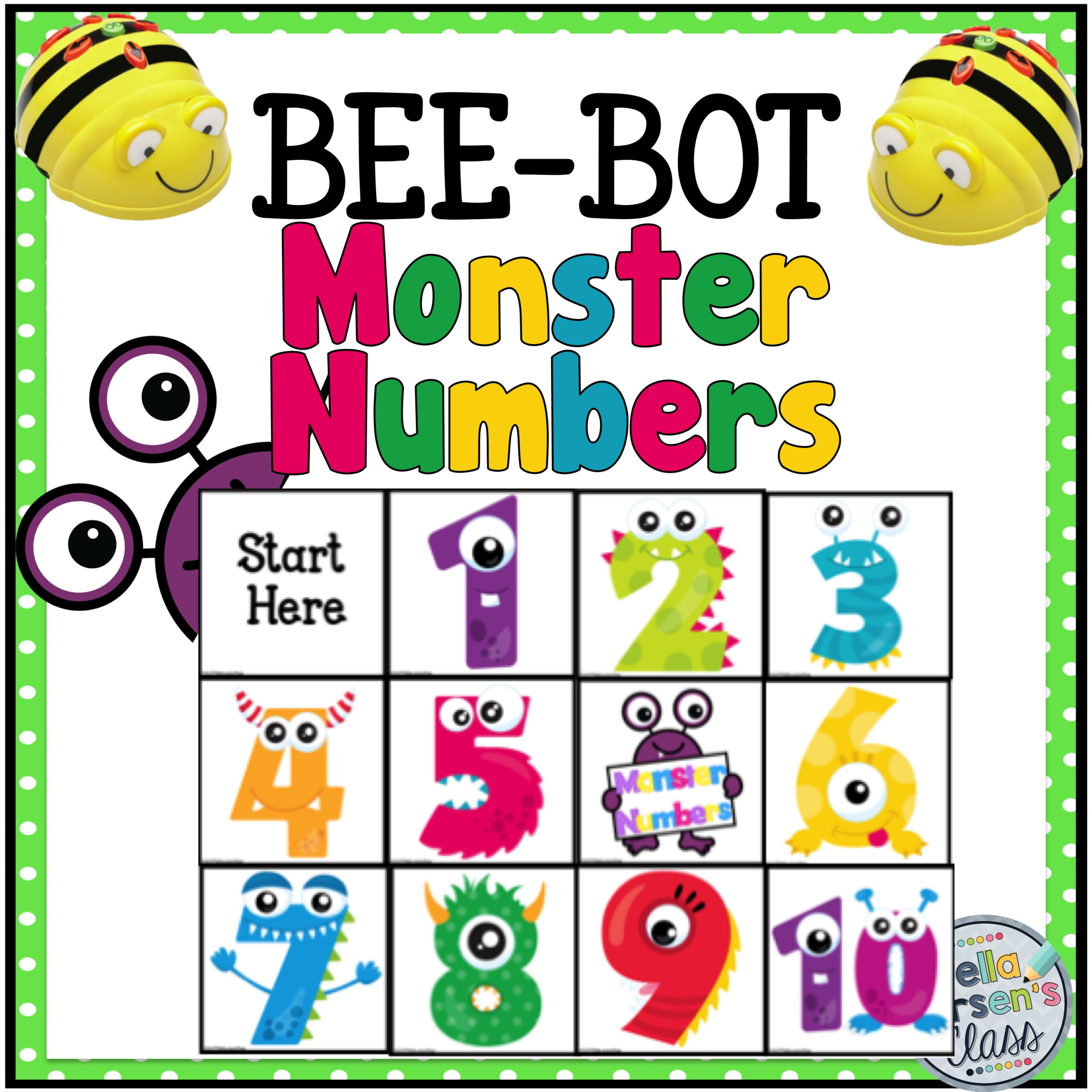 Beebot Monster Numbers – Della Larsen&amp;#039;S Class throughout Free Printable Bee Bot Mats