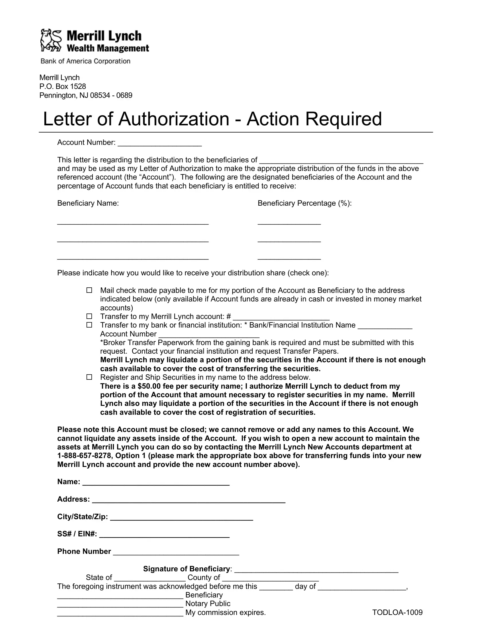 Beneficiary Letter Sample Form ≡ Fill Out Printable Pdf Forms Online with Free Beneficiary Form Template