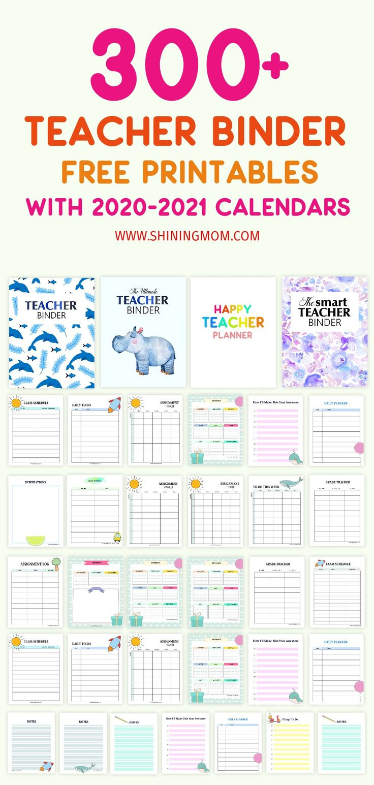 Best Teacher Binder Printables: 300+ Free Organizers! throughout Free Printable Teacher Binder Templates