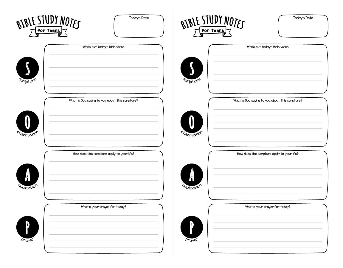 Bible Lessons For Teens Journal Worksheet Activities Project for Bible Lessons For Teenagers Free Printable