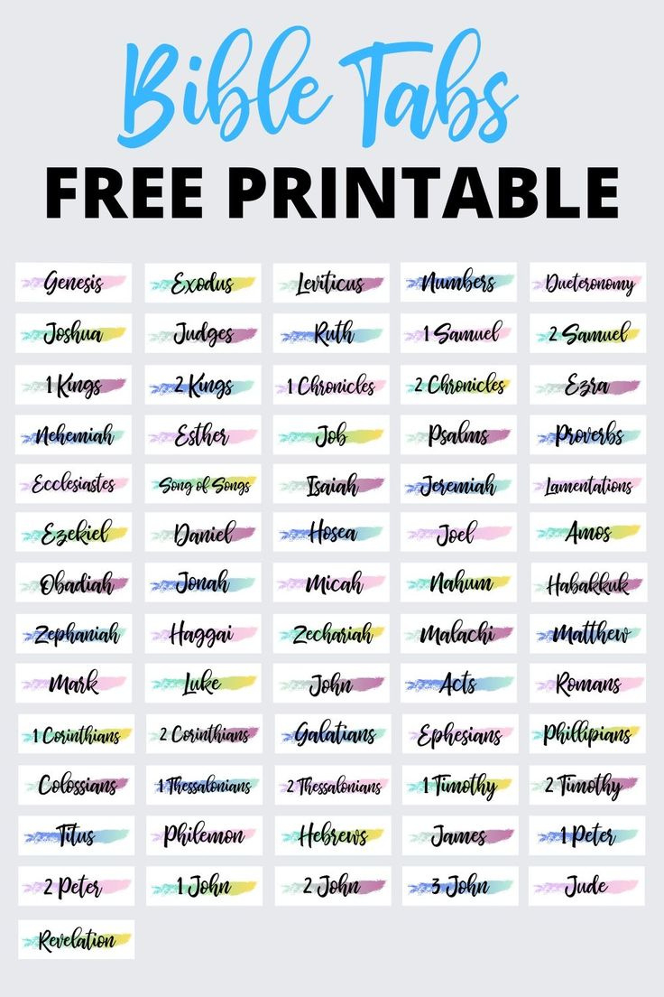 Bible Tabs Free Printable intended for Free Printable Bible Tabs
