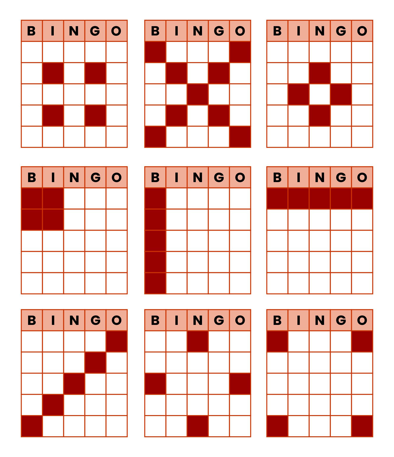 Bingo Pattern Images with Free Printable Plastic Canvas Bingo Patterns