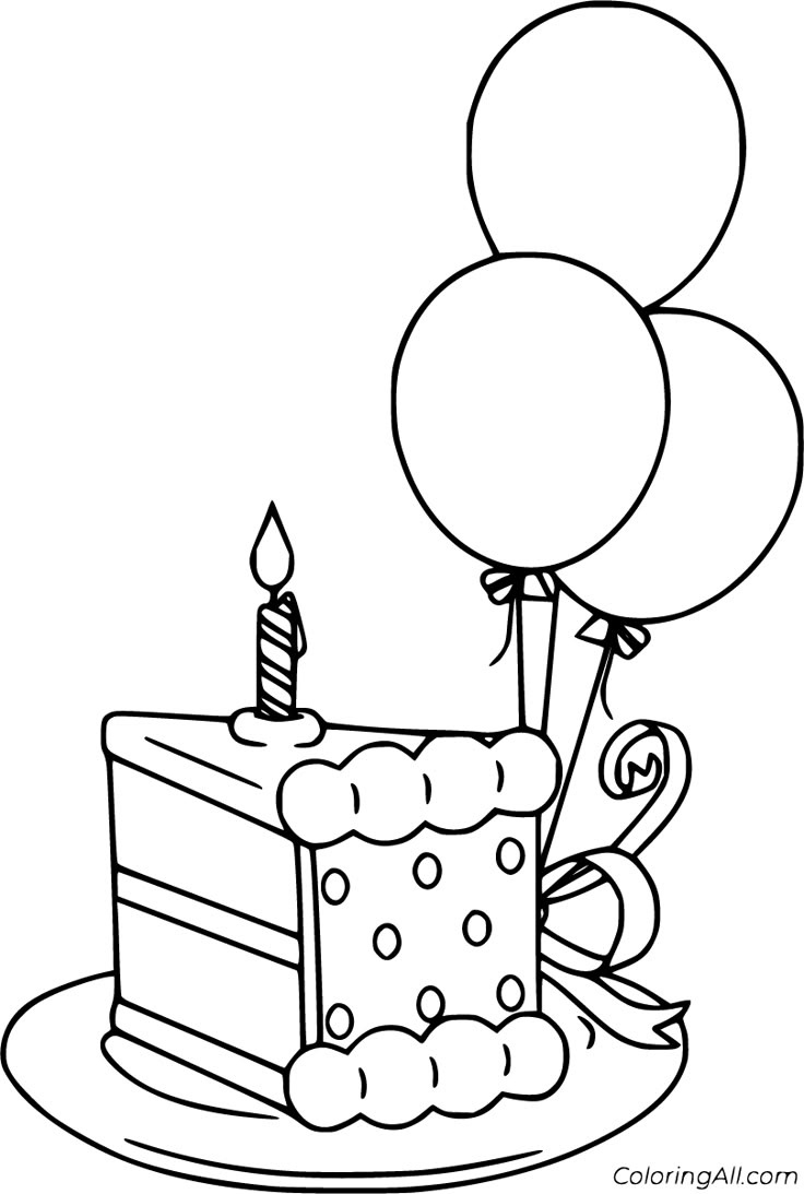 Birthday Balloon Coloring Pages with regard to Balloons Printables Free