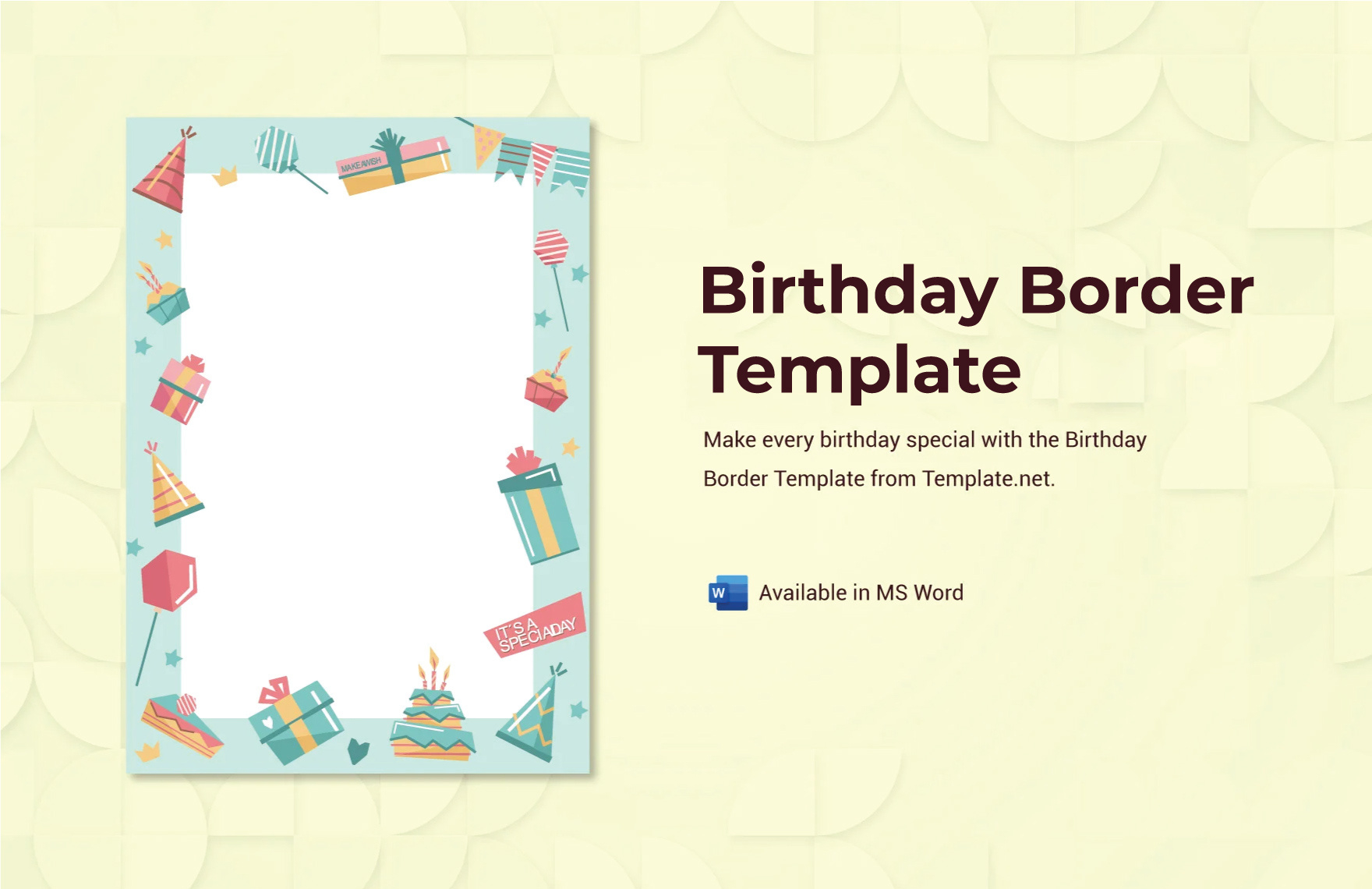Birthday Border Template In Word - Download | Template throughout Free Birthday Border Templates For Microsoft Word
