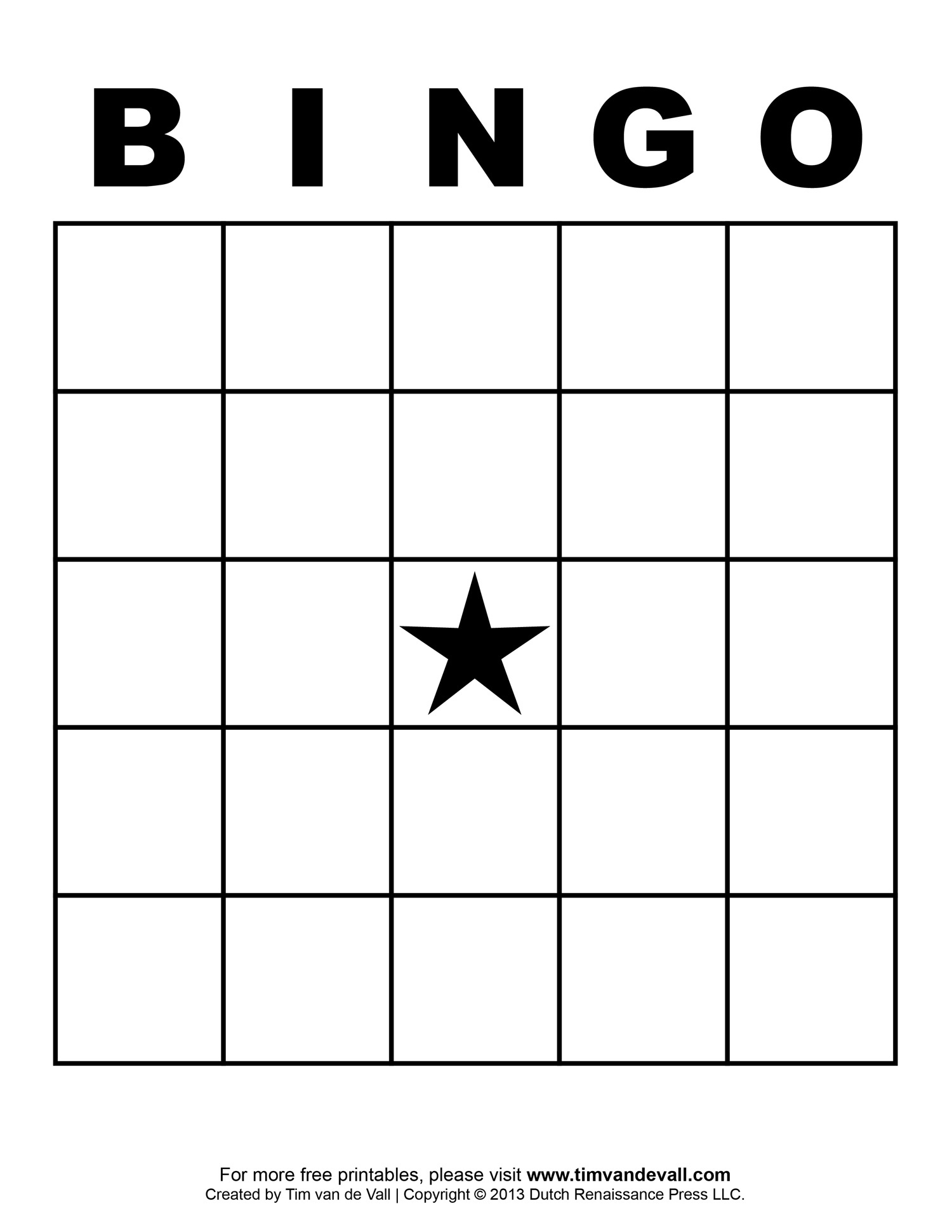 Blank Bingo Template - Tim&amp;#039;S Printables pertaining to Free Printable Bingo Patterns