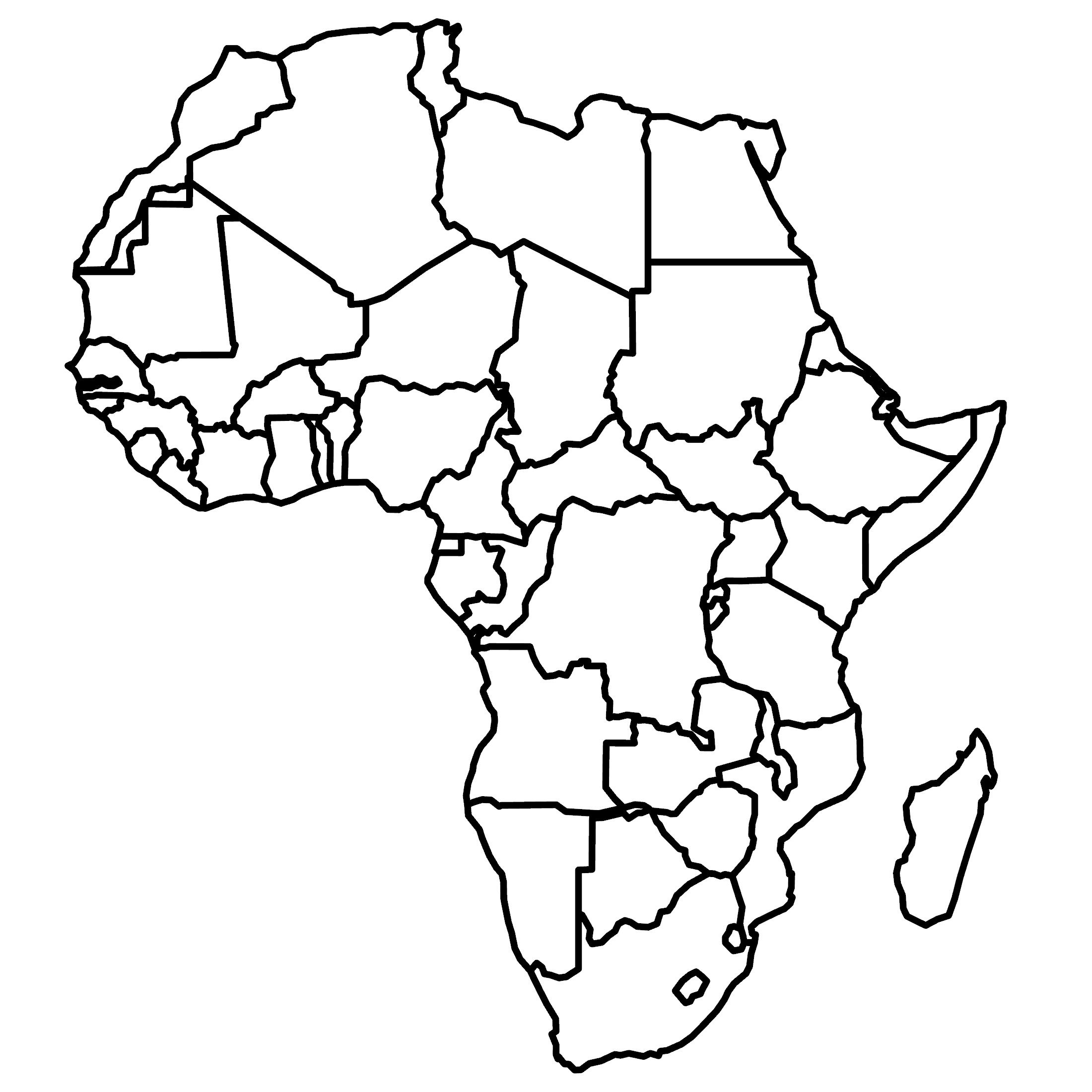 Blank Map Of Africa With Country Outlines - Gis Geography with Free Printable Map of Africa