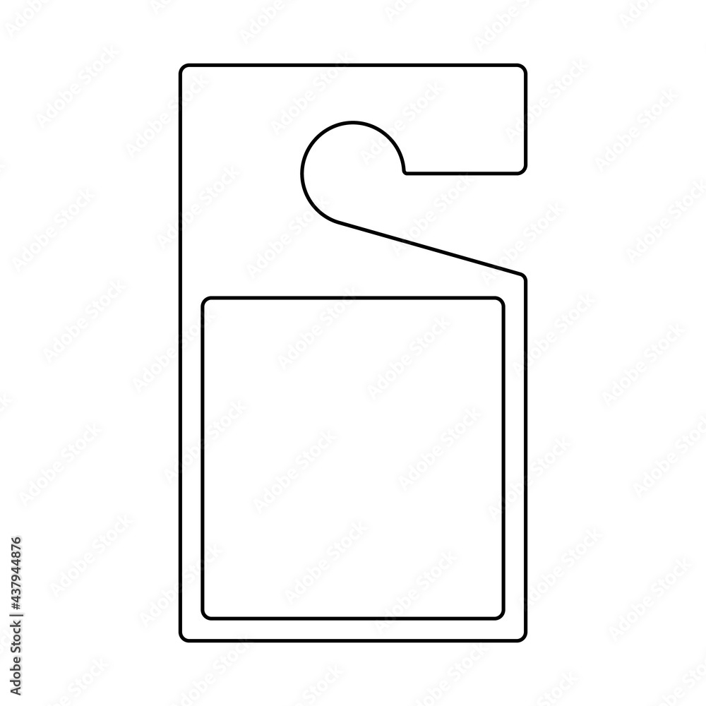 Blank Parking Permit Hang Tag Outline Template. Clipart Image for Free Printable Parking Pass Template