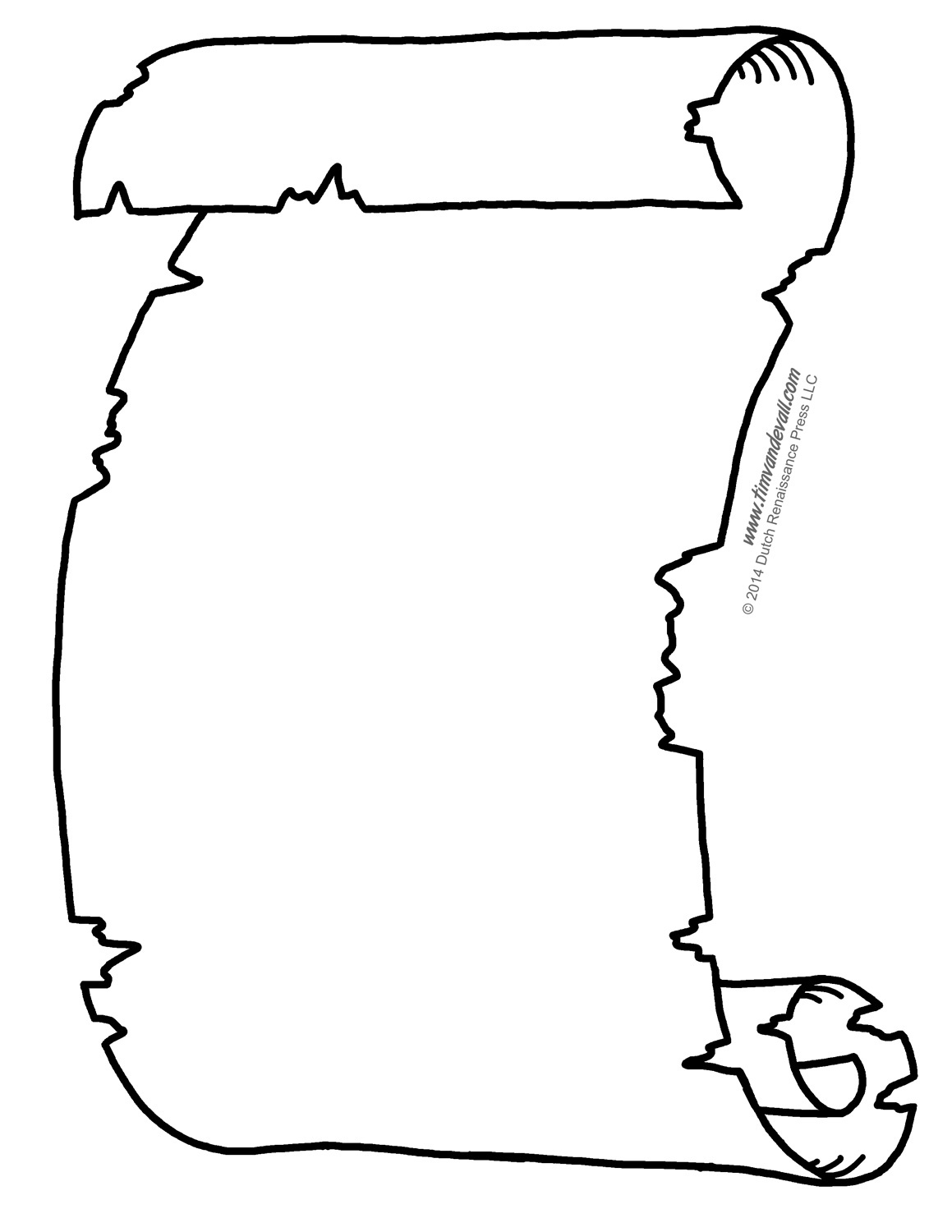 Blank-Scroll-Template - Tim&amp;#039;S Printables intended for Free Blank Scroll Template