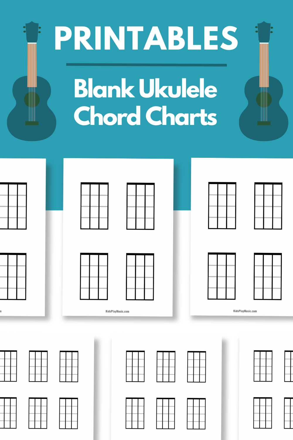Blank Ukulele Chord Charts - Printable Pdfs - Kidsplaymusic with Free Blank Ukulele Chord Chart Printable