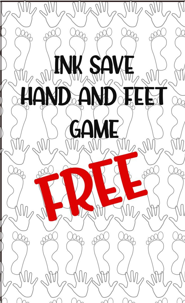 Blogulo-Hands And Feet Game Printable Free - Ink Save Template inside Free Printable Feet Pattern