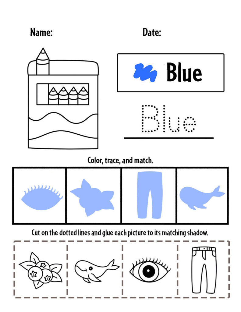 Blue Color Activities And Worksheets For Preschool! ⋆ The intended for Free Printable Color Blue Worksheets