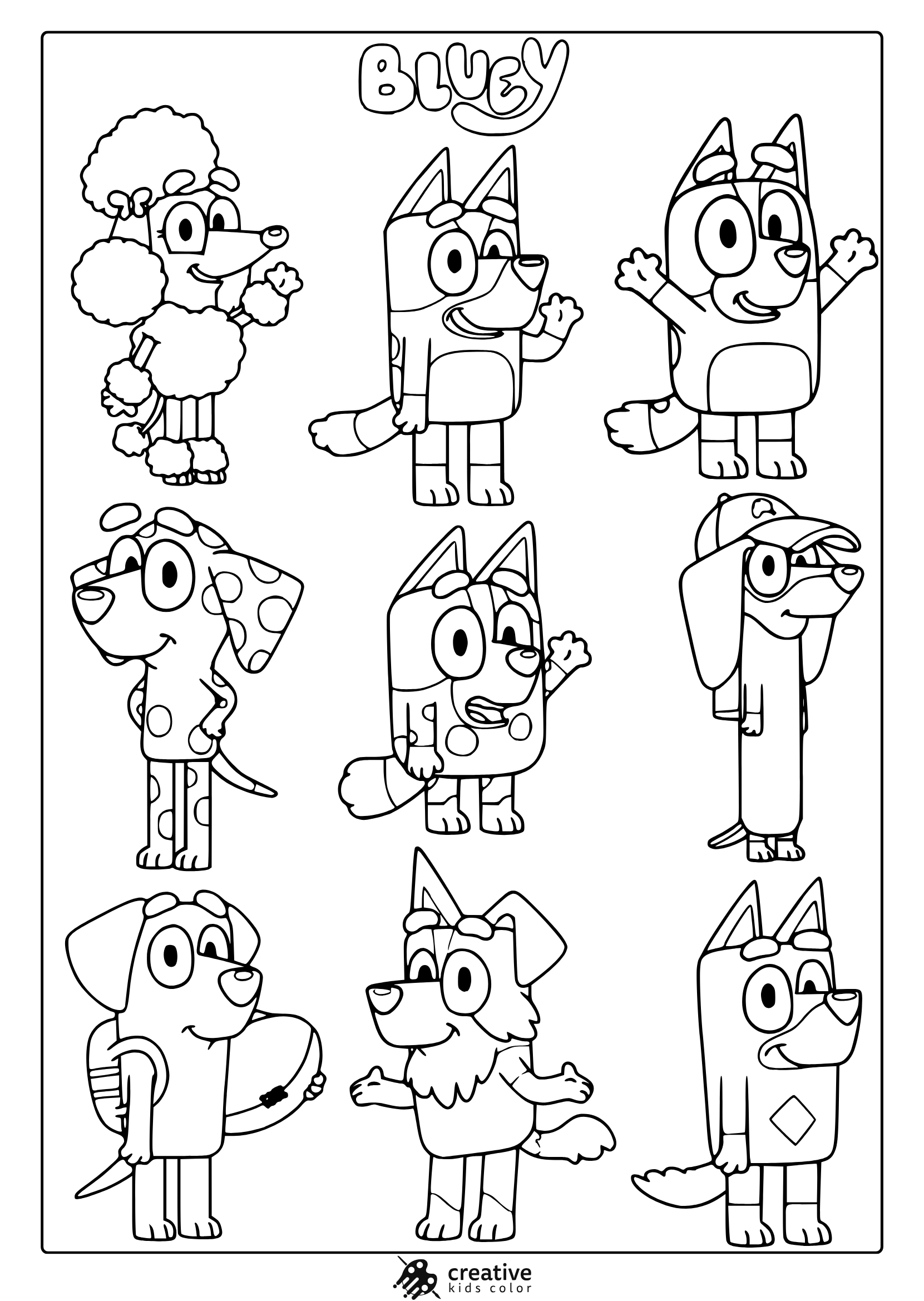 Bluey Coloring Pages (45+ Free Printable Pdf) inside Bluey Free Printables