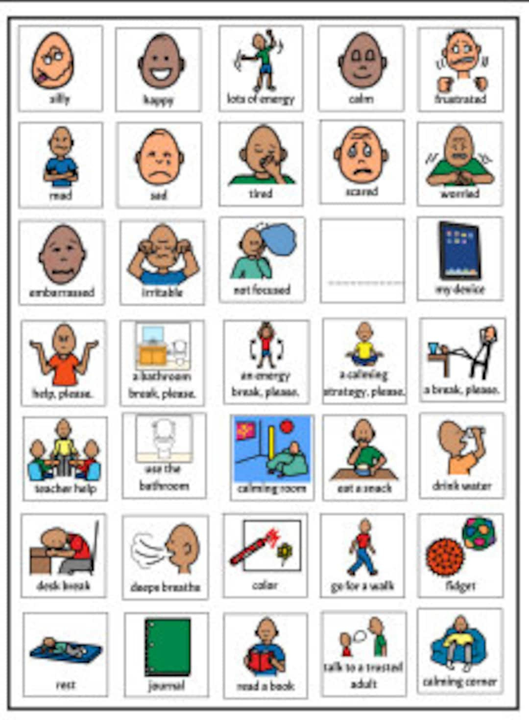 Boardmaker I Feel, I Need, I Want Card / Erstellen Sie Ihre Eigene with regard to Boardmaker Free Printables