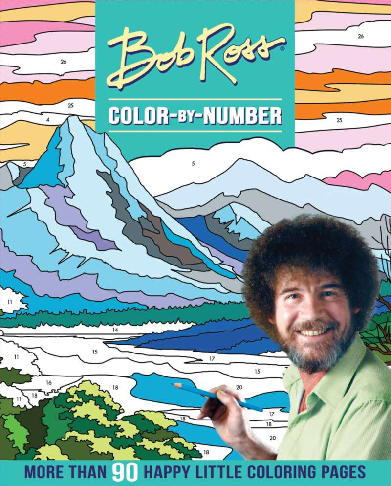 Bob Ross Color-By-Number Downloadable - Thunder Bay Press regarding Free Bob Ross Printables