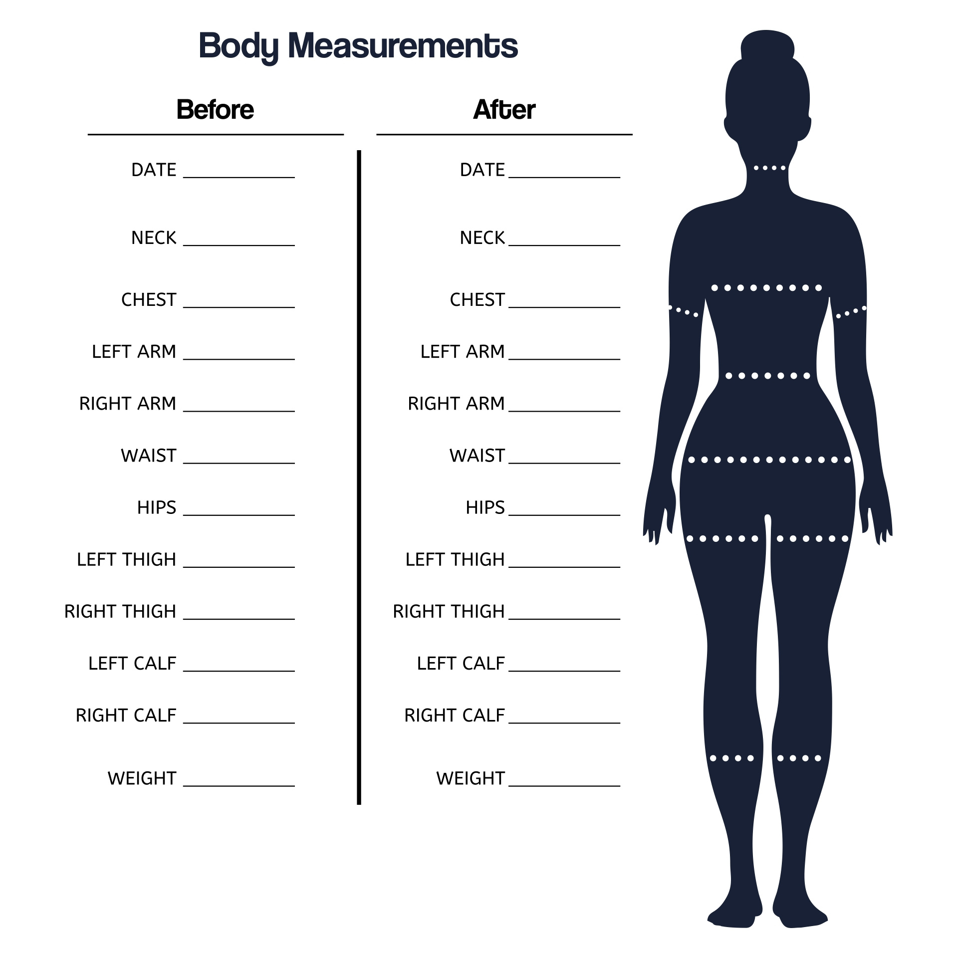 Body Measurements Chart Printable with Body Measurement Chart Printable Free