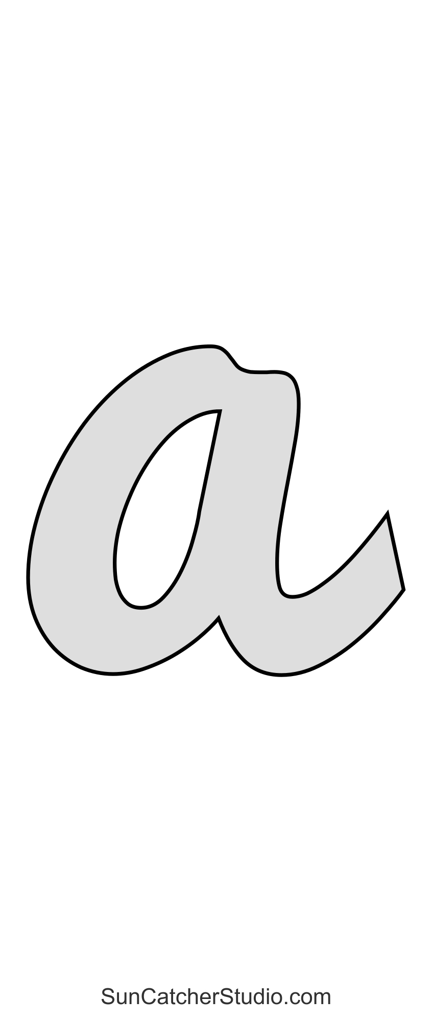 Bold Thick Script Letter Stencils (Number, And Alphabet Patterns inside Free Printable Extra Large Cursive Letter Stencils