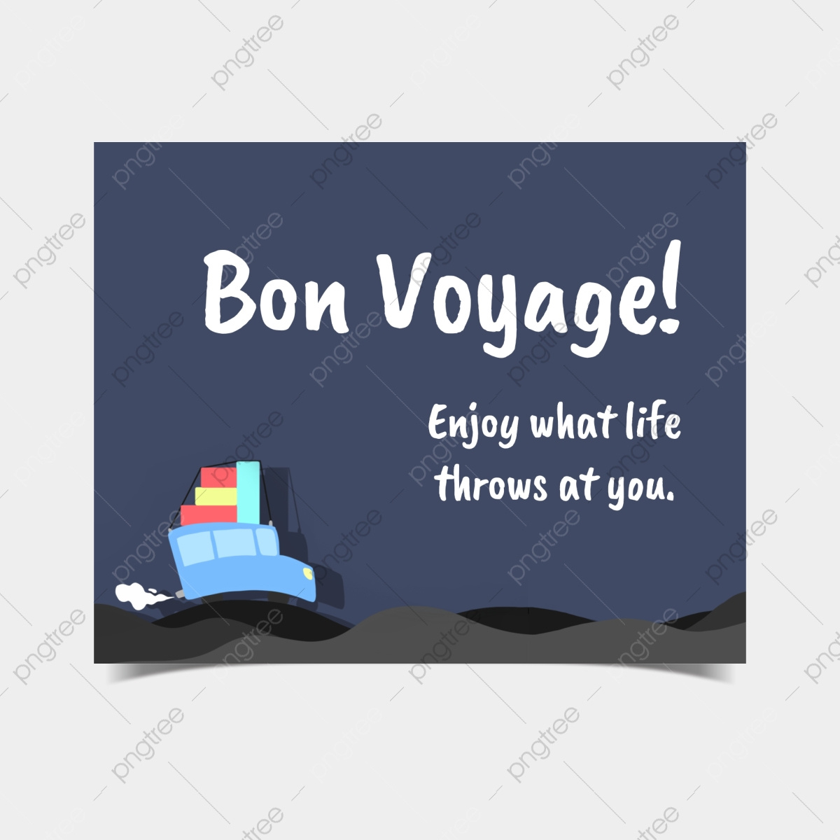 Bon Voyage Farewell Card Template Download On Pngtree with Free Bon Voyage Templates