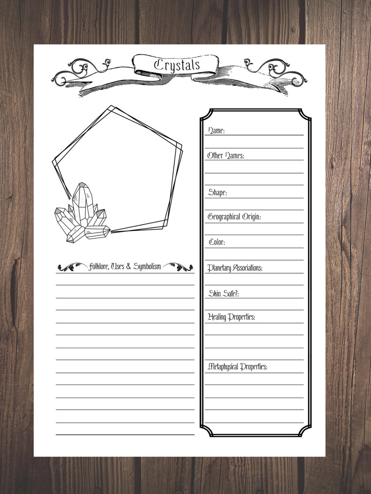 Book Of Shadows Blank Worksheets in Book of Shadows Free Printables