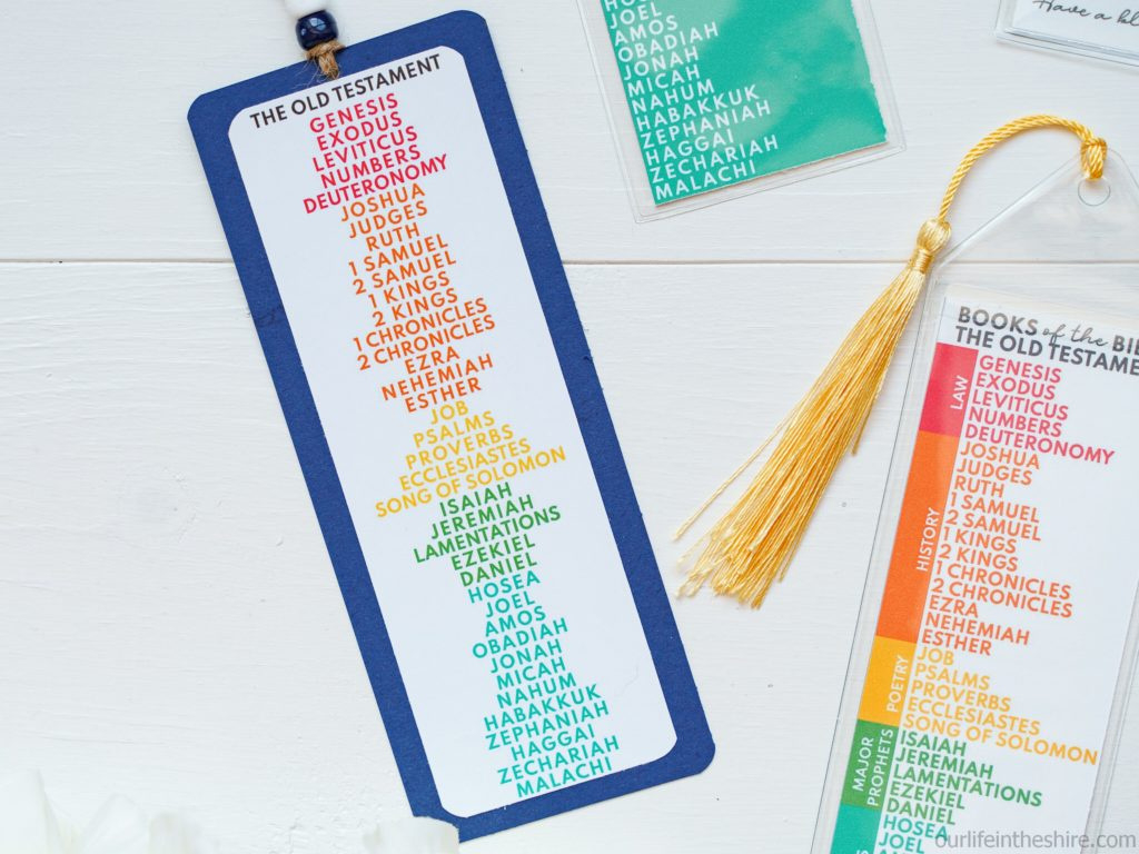 Books Of The Bible - Bookmarks! - Our Life In The Shire intended for Free Printable Books Of The Bible Bookmarks Templates