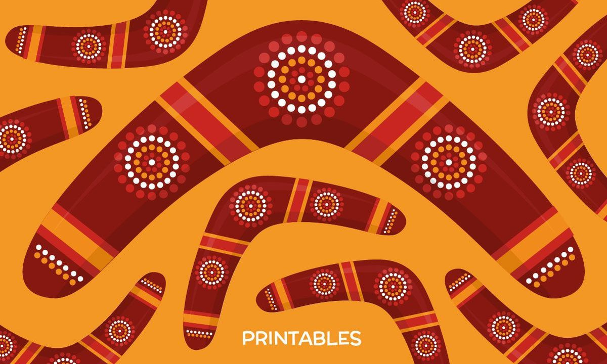 Boomerang Art: Creative Printable Worksheets For Kids with regard to Free Printable Boomerang Pattern