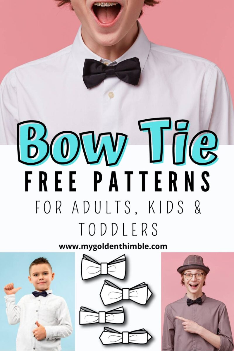 Bow Tie Pattern For Adults And Kids. Free Pattern &amp;amp; Tutorial. for Free Printable Bow Tie Sewing Pattern