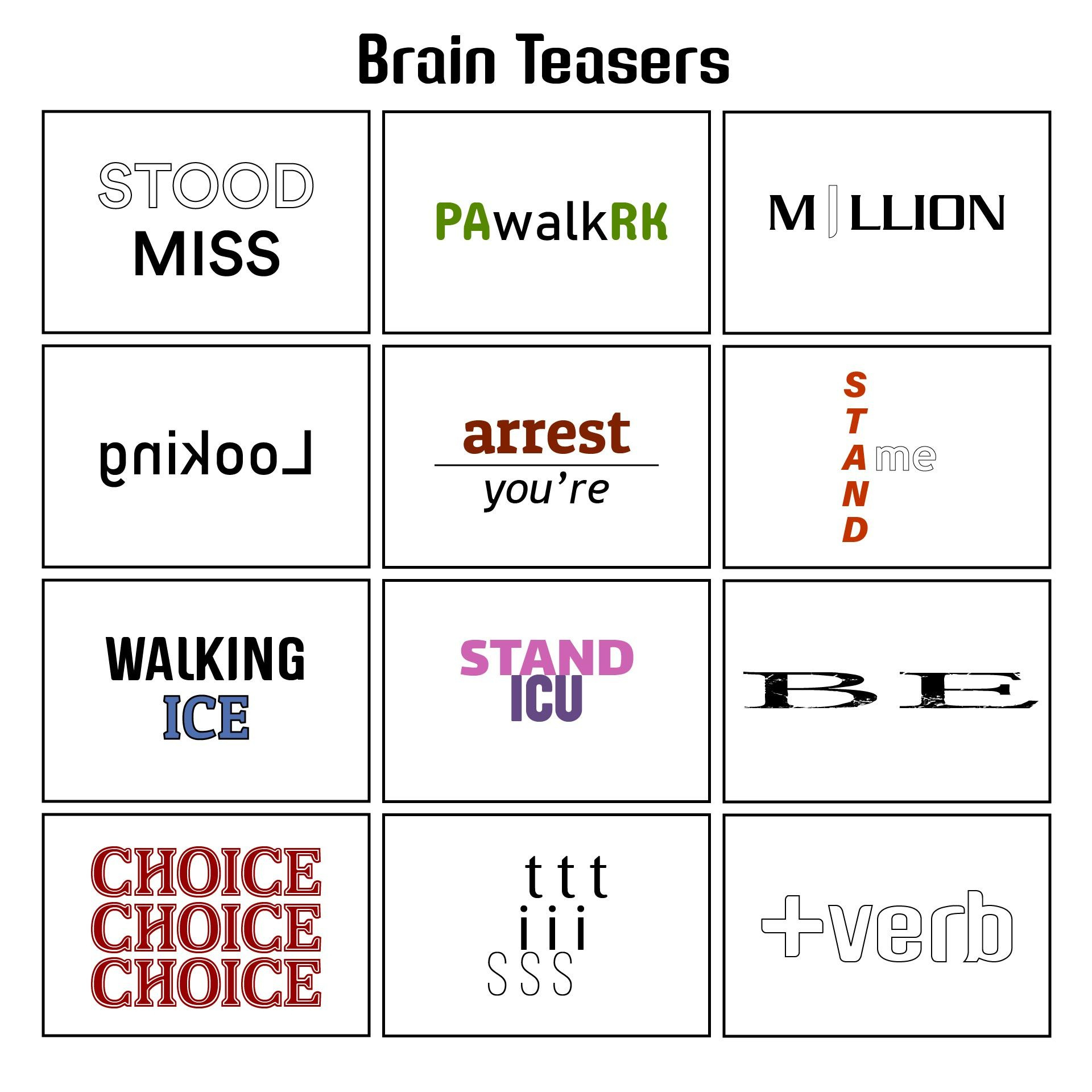 Brain Teaser Worksheets - Printable Brain Teasers - Worksheets Library within Free Printable Brain Teasers With Answers