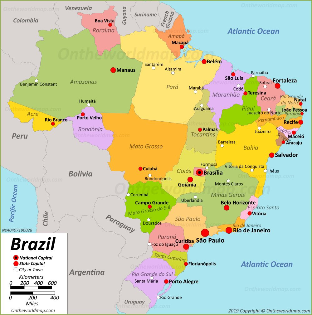 Brazil Map | Maps Of Federative Republic Of Brazil within Free Printable Map of Brazil