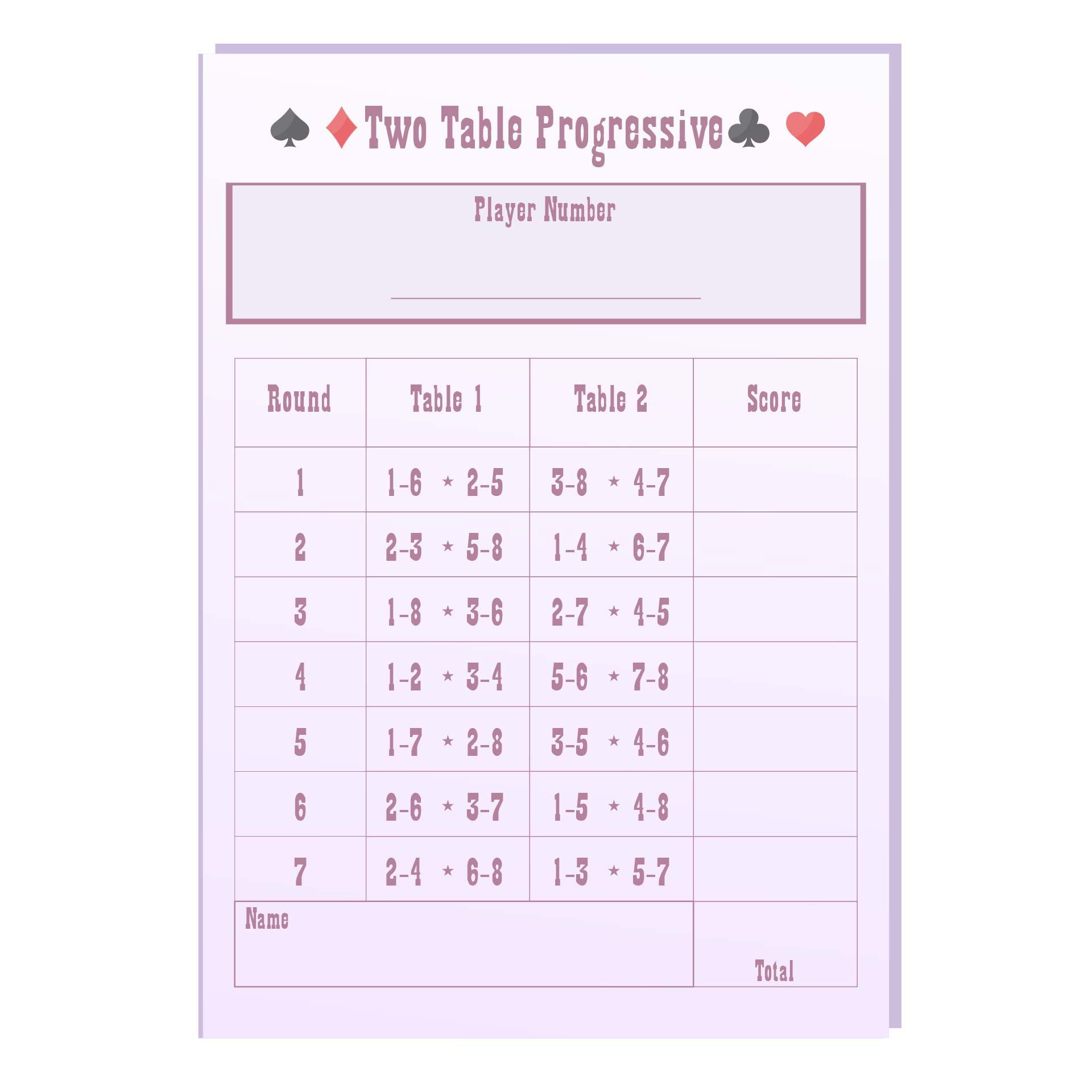 Bridge Tally Cards - 10 Free Pdf Printables | Printablee in Free Printable 2 Table Bridge Tallies