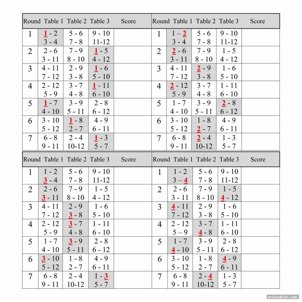 Bridge Tally Cards Printable in Free Printable 2 Table Bridge Tallies