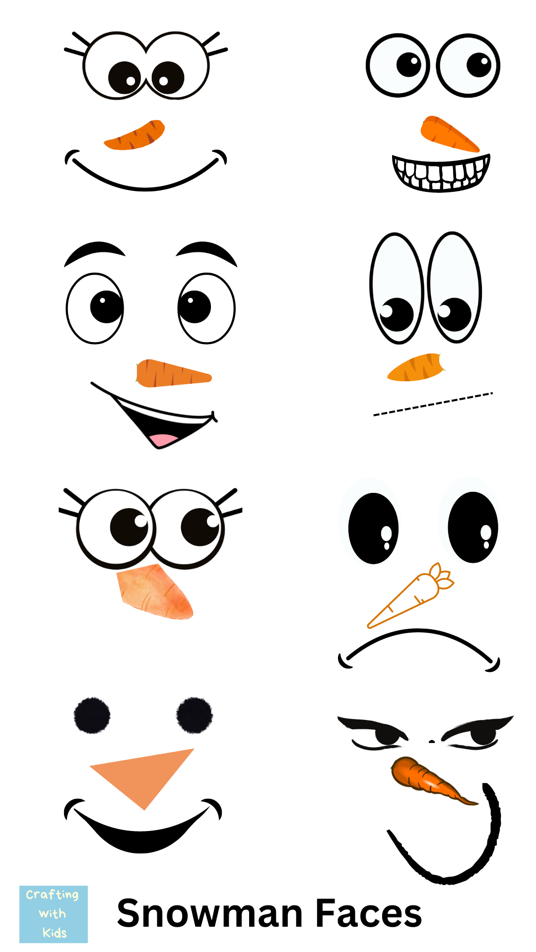 Bring Your Snowman To Life With These Free Printable Faces intended for Free Printable Snowman Face Patterns