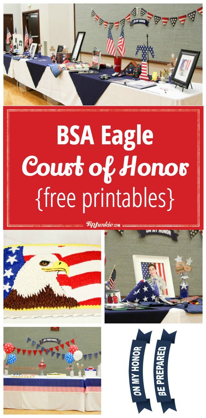 Bsa Eagle Court Of Honor {Free Printables} – Tip Junkie with Free Eagle Scout Printables