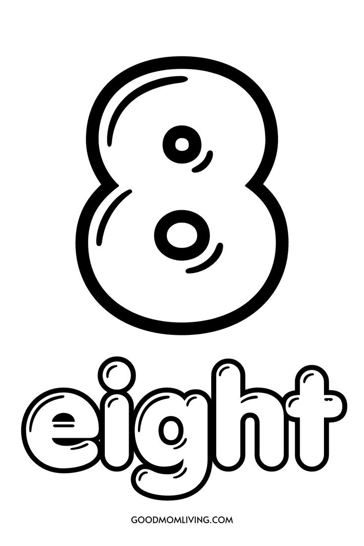 Bubble Number 8 – Free Printable Number 8 Bubble Letter throughout Number 8 Stencil Printable