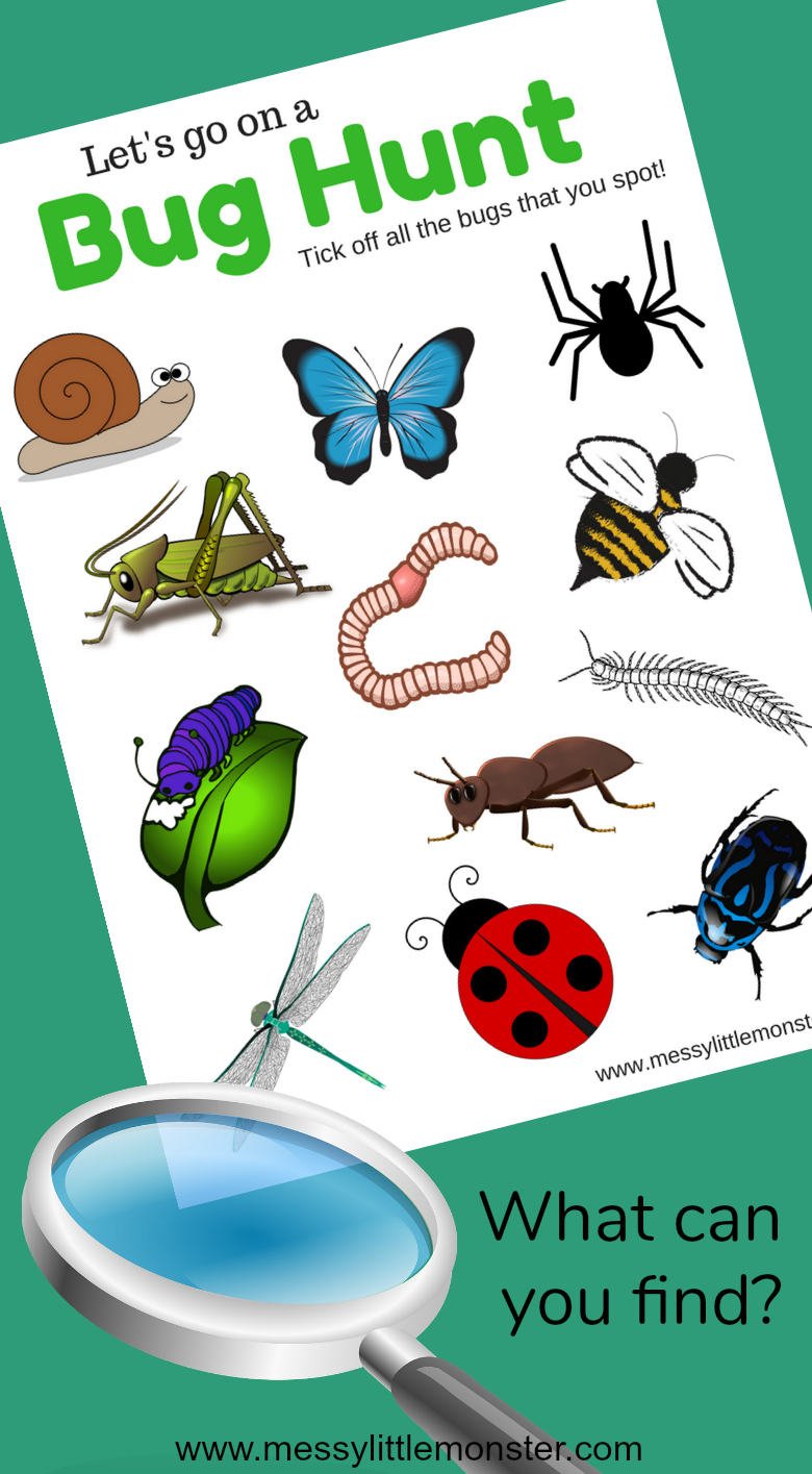 Bug Scavenger Hunt - Free Printable For Minibeast Loving Kids with Free Minibeast Printables