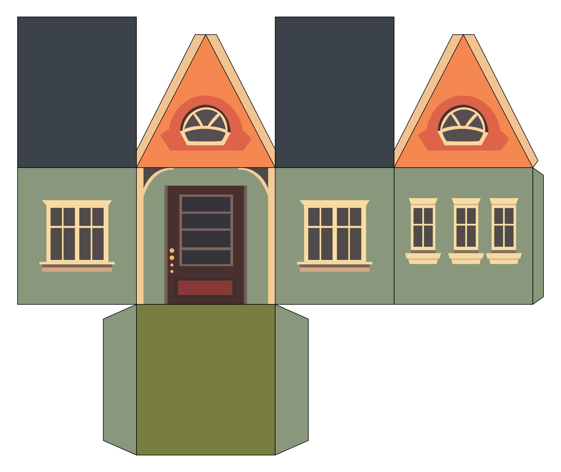 Building Template throughout Free Paper Building Templates