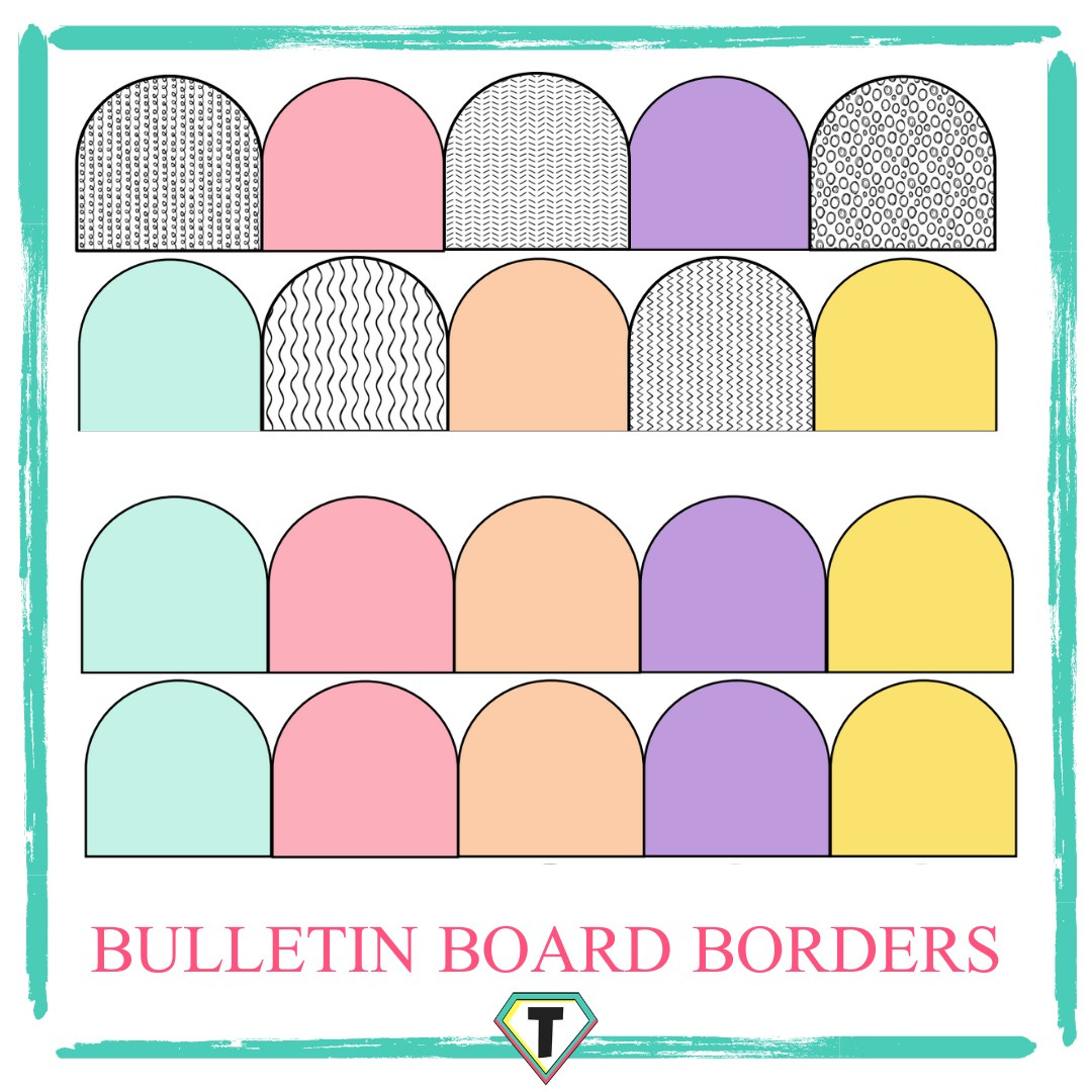 Bulletin Board Borders- Pretty Pastels - The Teacher Hero intended for Classroom Borders Free Printable