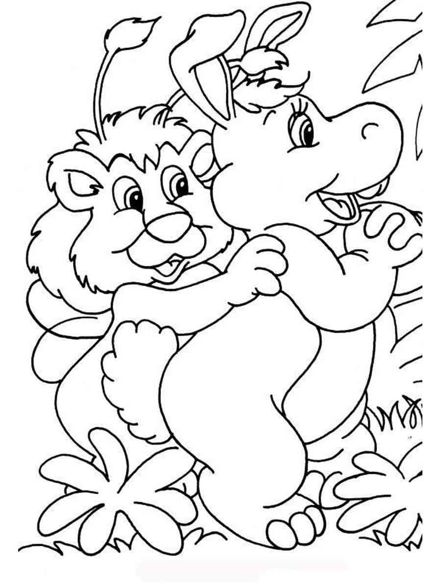 Bumblelion And Hoppopotamus From The Wuzzles Coloring Page inside Free Printable Wuzzles