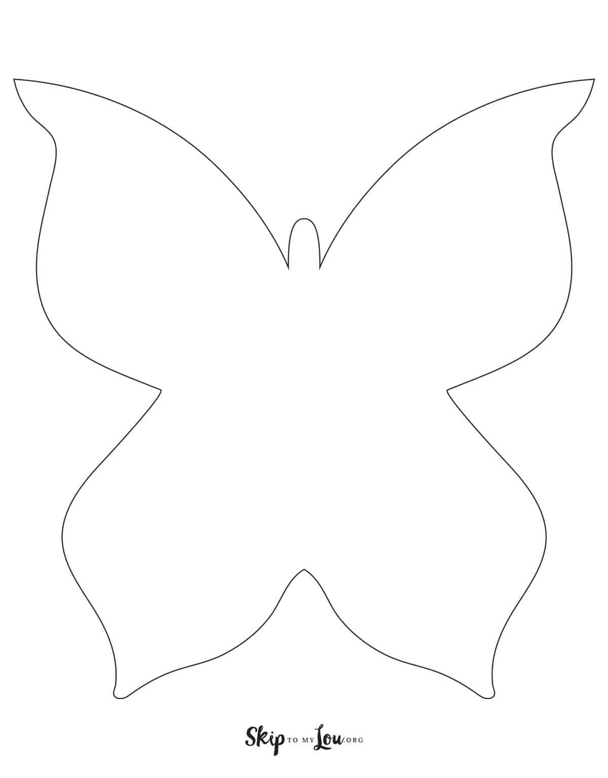 Butterfly Outline | Skip To My Lou with regard to Large Printable Butterfly Stencil