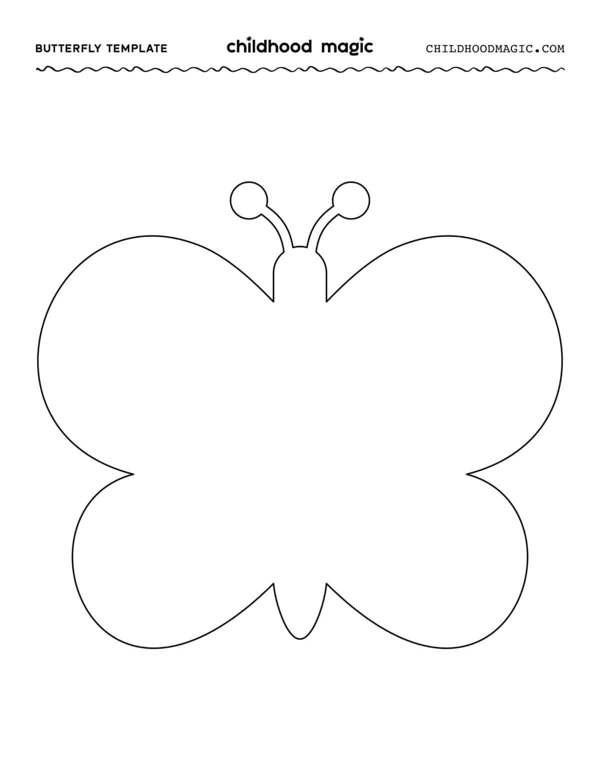 Butterfly Template - Childhood Magic inside Free Printable Insect Stencils