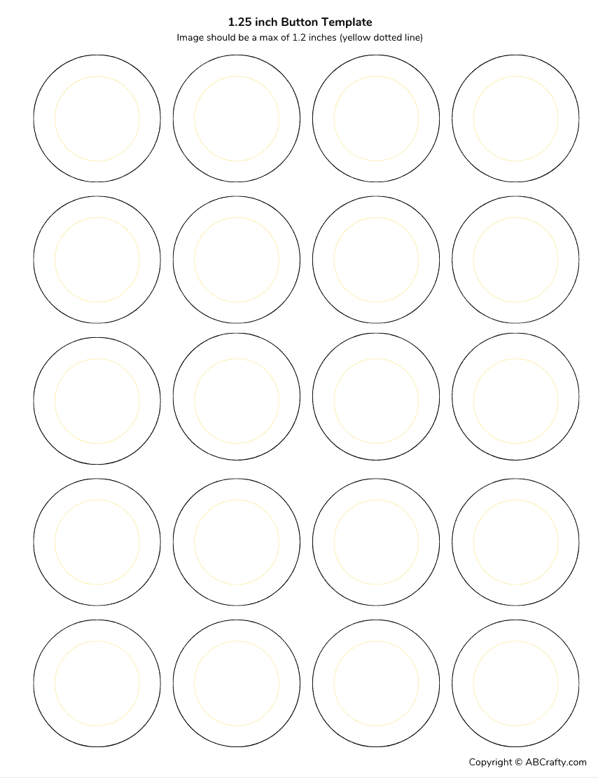 Button Template In 4 Sizes - Free Download - Ab Crafty regarding Free Button Making Templates
