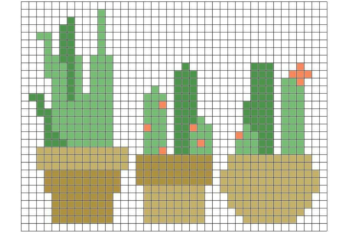 Cactus Diamond Painting (Free Pattern) - Craft With Cartwright with Printable Diamond Art Patterns