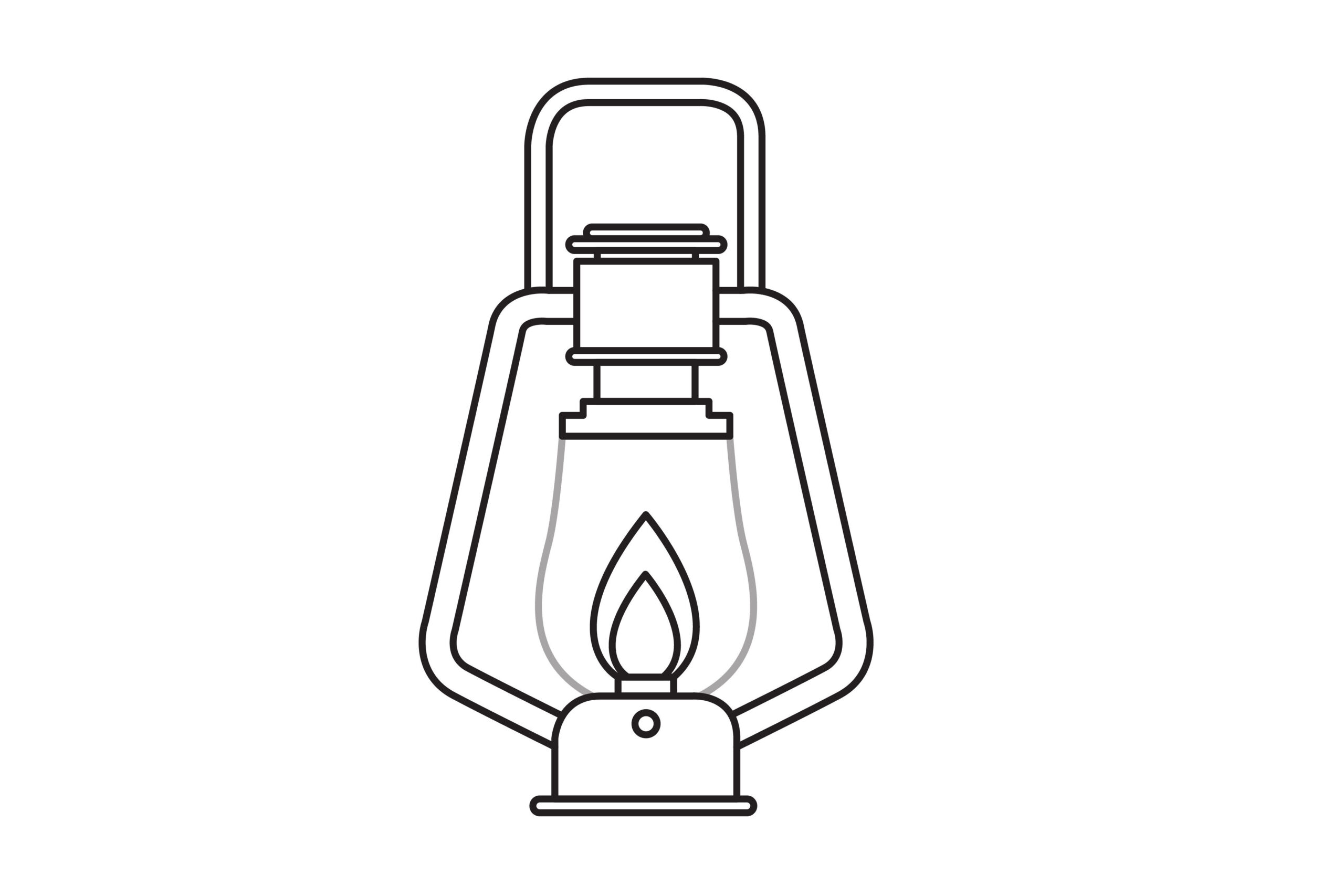 Camping Lantern Outline Iconprintables Plazza | Thehungryjpeg throughout Camping Lantern Printable Pattern