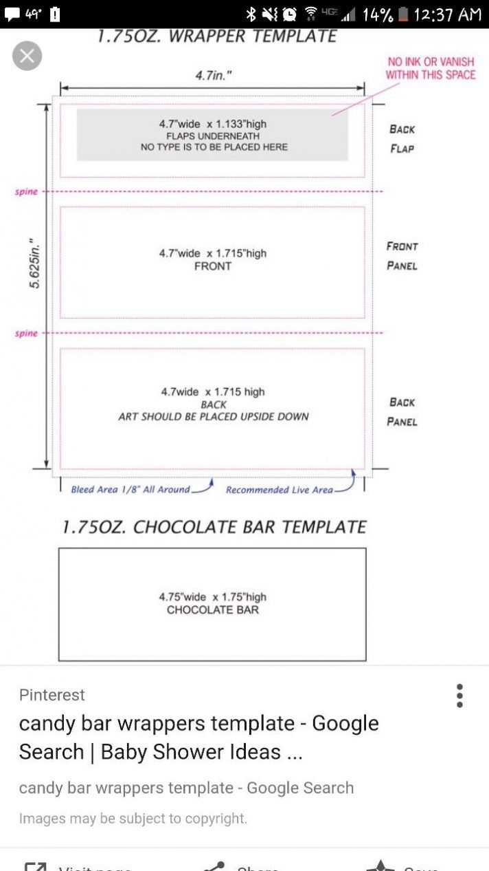 Candy Bar Wrapper Template Chocolate With Peanut Mock Up For throughout Free Candy Wrapper Template