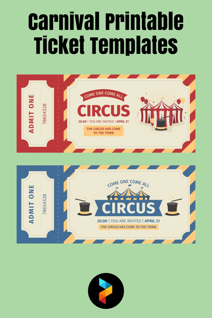 Carnival Ticket Templates - 10 Free Pdf Printables | Printablee intended for Free Carnival Ticket Template Printable