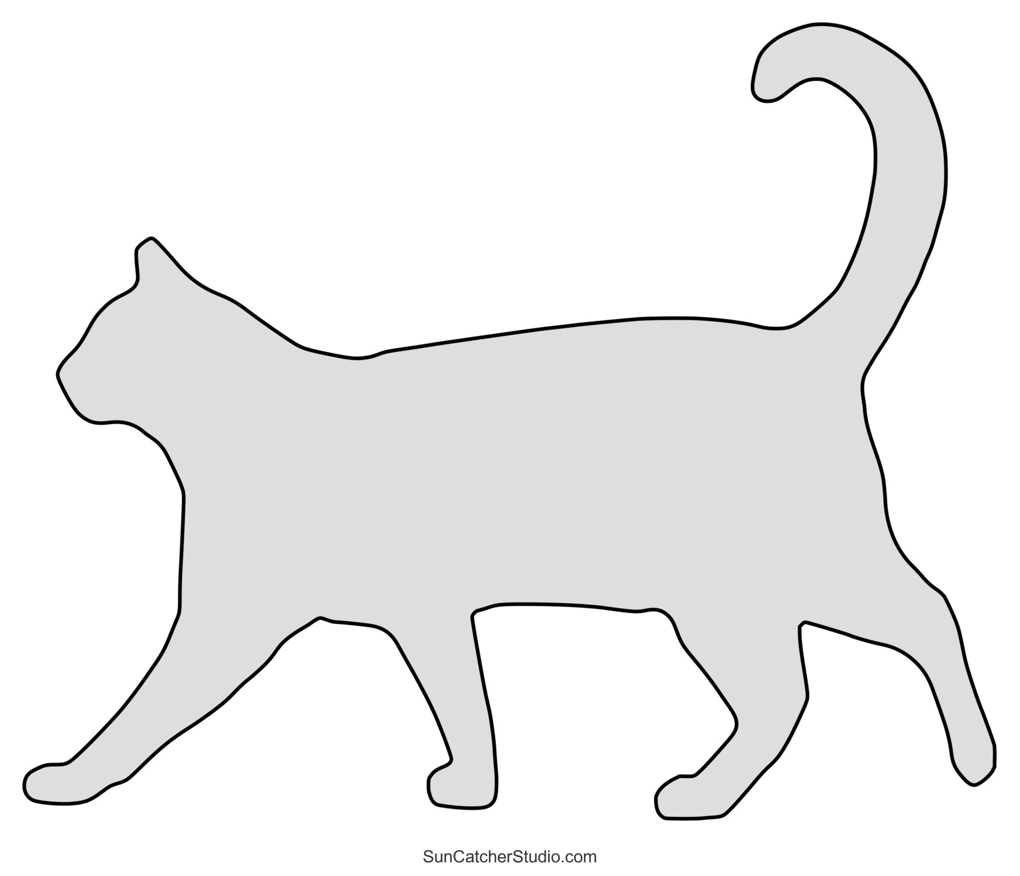 Cat Patterns, Templates, Stencils, Clip Art, And Silhouettes in Free Printable Cat Patterns