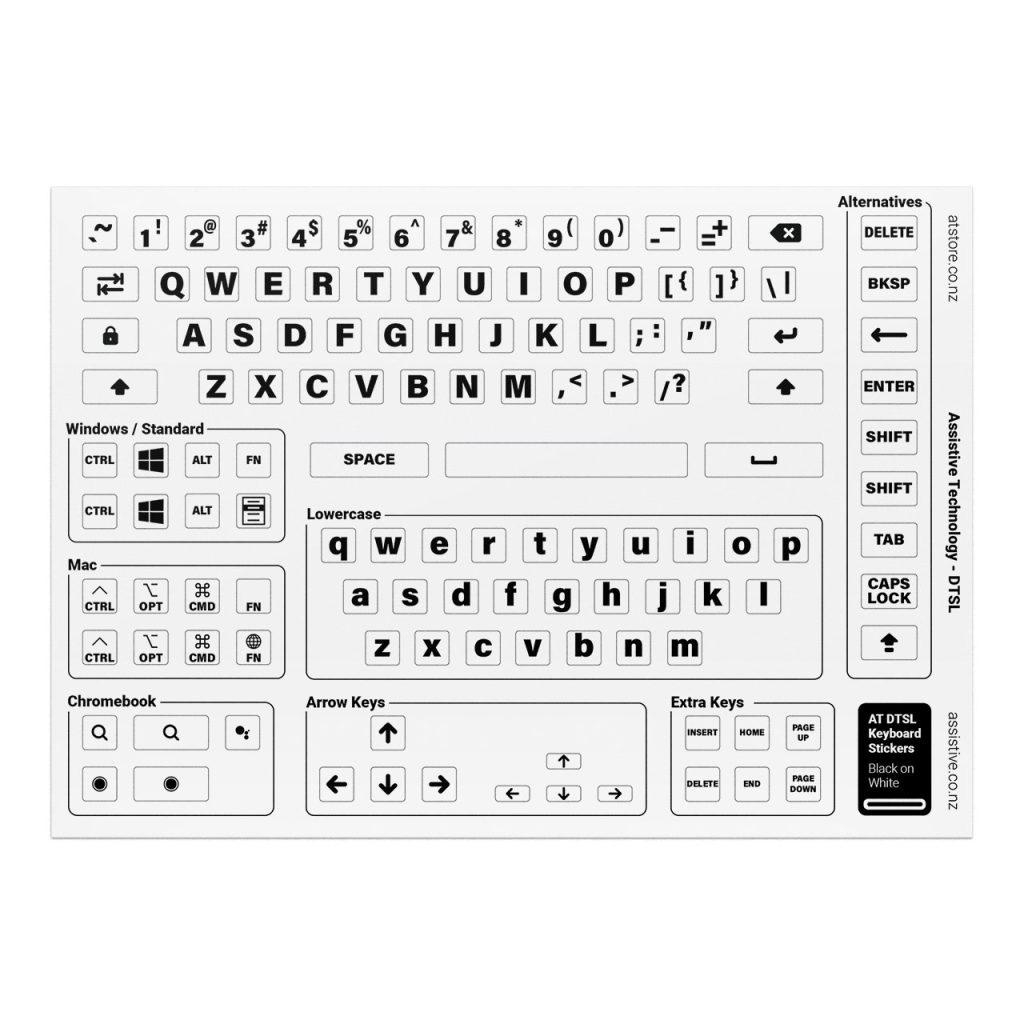 Category: Keyboard Stickers &amp;amp; Overlays - Assistive Technology regarding Free Printable Keyboard Stickers
