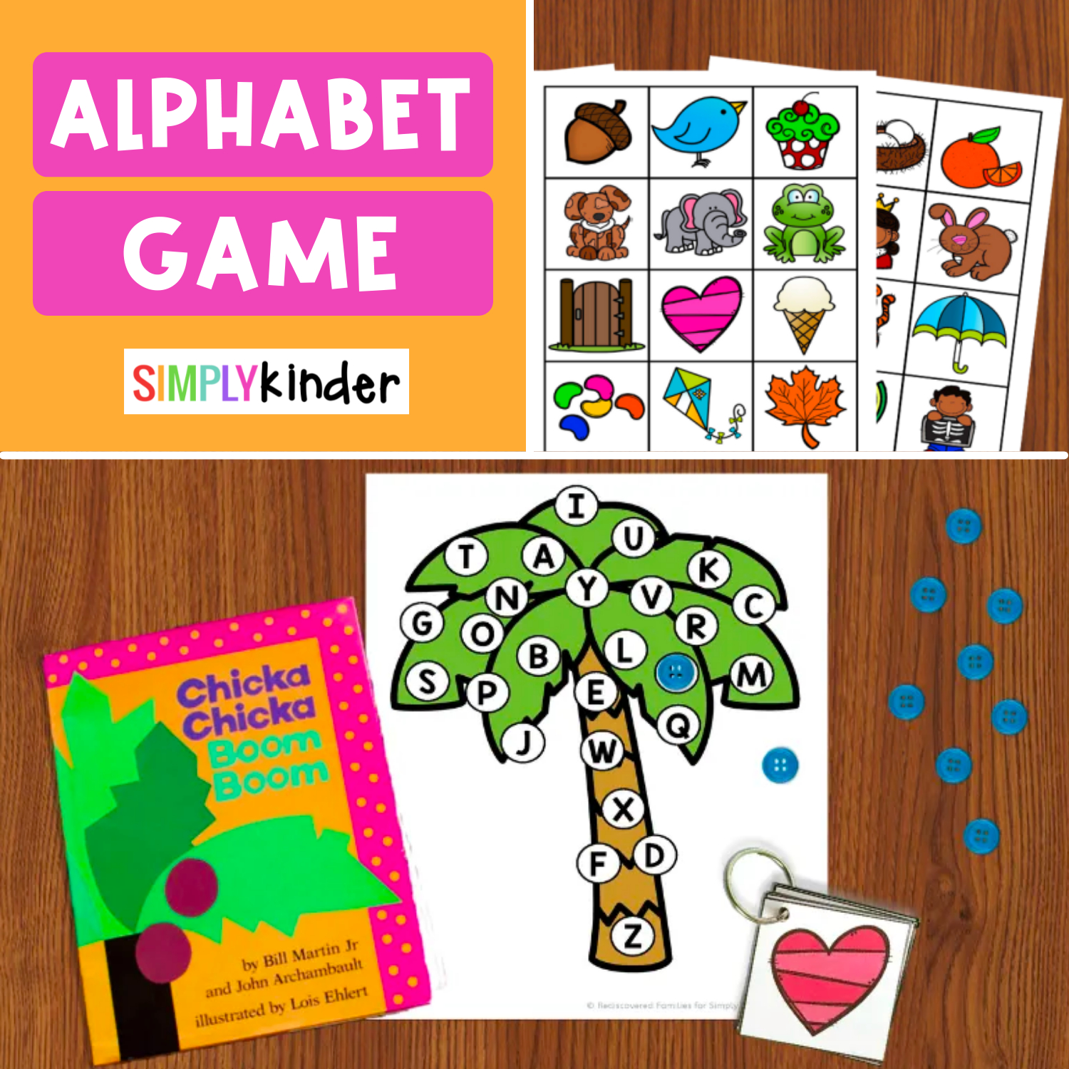 Chicka Chicka Boom Boom Activities: Free Alphabet Game - Simply Kinder for Chicka Chicka Boom Boom Free Printables